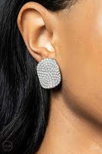 Load image into Gallery viewer, Lunch at the Louvre White Clip-On Earring - Paparazzi - Dare2bdazzlin N Jewelry
