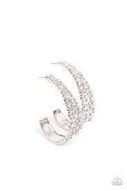 Cold as Ice Multi Hoop Earring - Paparazzi - Dare2bdazzlin N Jewelry