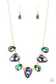 Otherworldly Opulence Gold Necklace - Paparazzi - Dare2bdazzlin N Jewelry