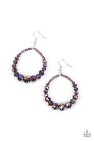 Astral Aesthetic Purple Earring - Paparazzi - Dare2bdazzlin N Jewelry