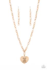 Perennial Proverbs Gold Necklace - Paparazzi - Dare2bdazzlin N Jewelry