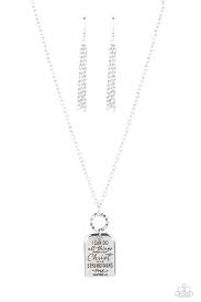 Persevering Philippians Silver Necklace - Paparazzi - Dare2bdazzlin N Jewelry