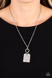 Persevering Philippians Silver Necklace - Paparazzi - Dare2bdazzlin N Jewelry