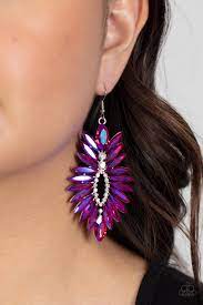 Turn Up the Luxe Pink Earring - Paparazzi - Dare2bdazzlin N Jewelry