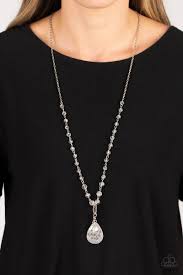 Divine Dance White Necklace - Paparazzi - Dare2bdazzlin N Jewelry