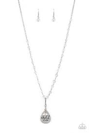 Divine Dance White Necklace - Paparazzi - Dare2bdazzlin N Jewelry