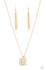 Divine Devotion Gold Necklace - Paparazzi - Dare2bdazzlin N Jewelry