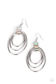 Intergalactic Glamour Multi Earring - Paparazzi - Dare2bdazzlin N Jewelry