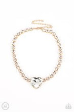 Load image into Gallery viewer, Heart in my Throat Gold Necklace - Paparazzi - Dare2bdazzlin N Jewelry
