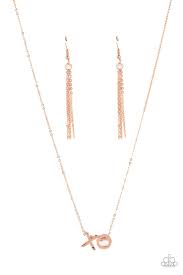 Hugs and Kisses Copper Necklace - Paparazzi - Dare2bdazzlin N Jewelry