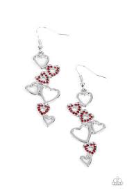 Sweetheart Serenade Red Earring - Paparazzi - Dare2bdazzlin N Jewelry