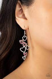 Sweetheart Serenade Red Earring - Paparazzi - Dare2bdazzlin N Jewelry