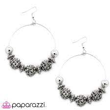 I Can Take A Compliment Silver Earring - Paparazzi - Dare2bdazzlin N Jewelry