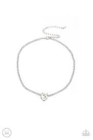 Flirty Fiance White Choker - Paparazzi - Dare2bdazzlin N Jewelry