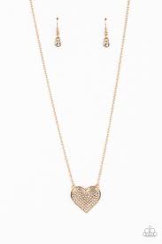Spellbinding Sweetheart Gold Necklace - Paparazzi - Dare2bdazzlin N Jewelry
