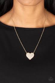 Spellbinding Sweetheart Gold Necklace - Paparazzi - Dare2bdazzlin N Jewelry