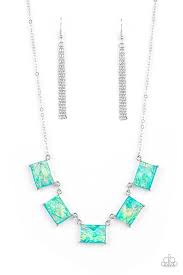 Opalescent Obilvion Blue Necklace - Paparazzi - Dare2bdazzlin N Jewelry