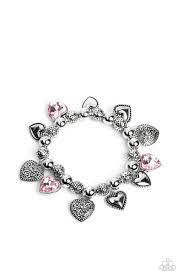 Charming Crush Pink Bracelet - Paparazzi - Dare2bdazzlin N Jewelry