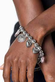 Charming Crush Pink Bracelet - Paparazzi - Dare2bdazzlin N Jewelry