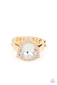 Tour de Timeless Gold Ring - Paparazzi - Dare2bdazzlin N Jewelry