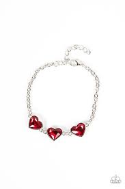 Little Heartbreaker Red Bracelet - Paparazzi - Dare2bdazzlin N Jewelry