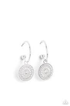 Load image into Gallery viewer, Mandala Maiden Silver Hoop Earring - Paparazzi - Dare2bdazzlin N Jewelry
