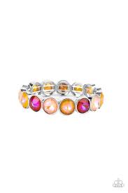 Radiant on Repeat Orange Bracelet - Paparazzi - Dare2bdazzlin N Jewelry
