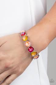 Radiant on Repeat Orange Bracelet - Paparazzi - Dare2bdazzlin N Jewelry