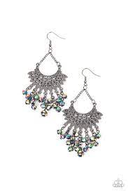 Chromatic Cascade Multi Earring - Paparazzi - Dare2bdazzlin N Jewelry