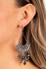 Chromatic Cascade Multi Earring - Paparazzi - Dare2bdazzlin N Jewelry
