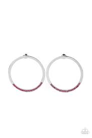 Spot On Opulence Pink Post Earring - Paparazzi - Dare2bdazzlin N Jewelry