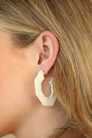 Fabulously Fiesta White Hoop Earring - Paparazzi - Dare2bdazzlin N Jewelry