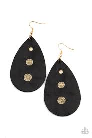 Rustic Torrent Black Earring - Paparazzi - Dare2bdazzlin N Jewelry