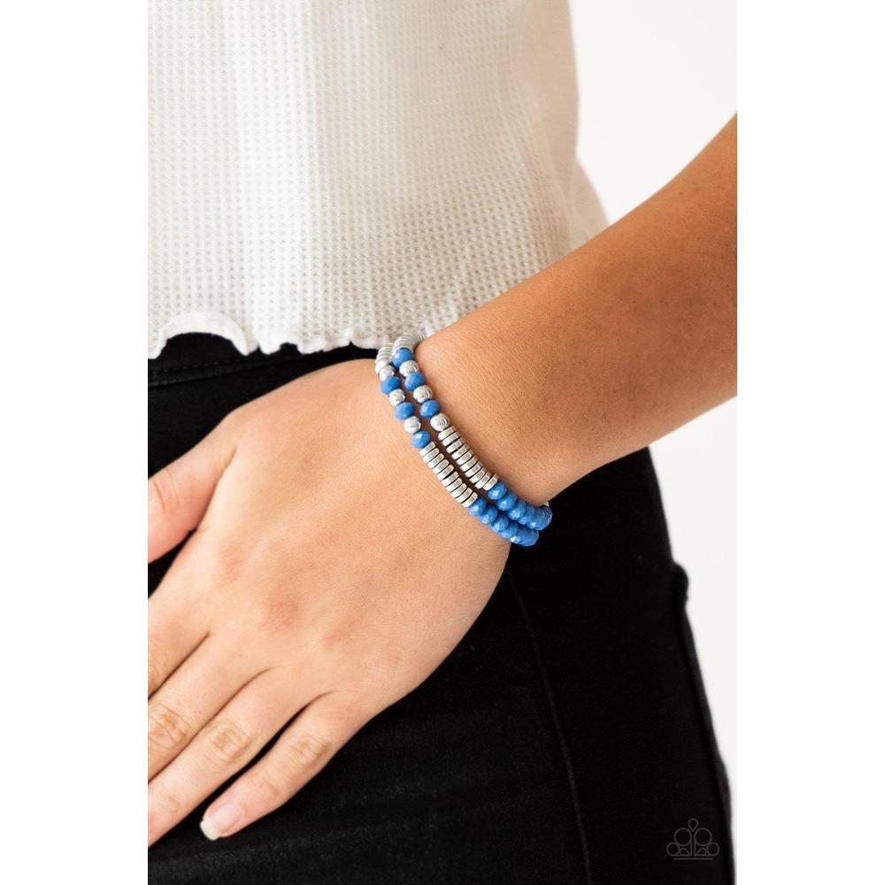 Downright Dressy Blue Bracelet -Paparazzi - Dare2bdazzlin N Jewelry