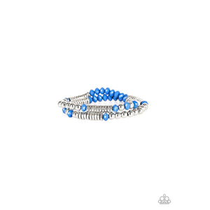 Downright Dressy Blue Bracelet -Paparazzi - Dare2bdazzlin N Jewelry