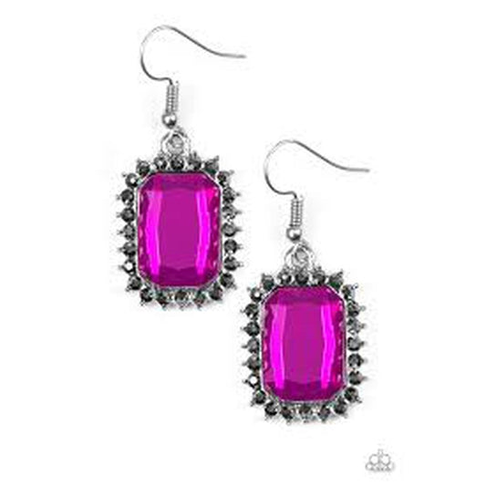 Downtown Dapper - Pink Earring - Paparazzi - Dare2bdazzlin N Jewelry