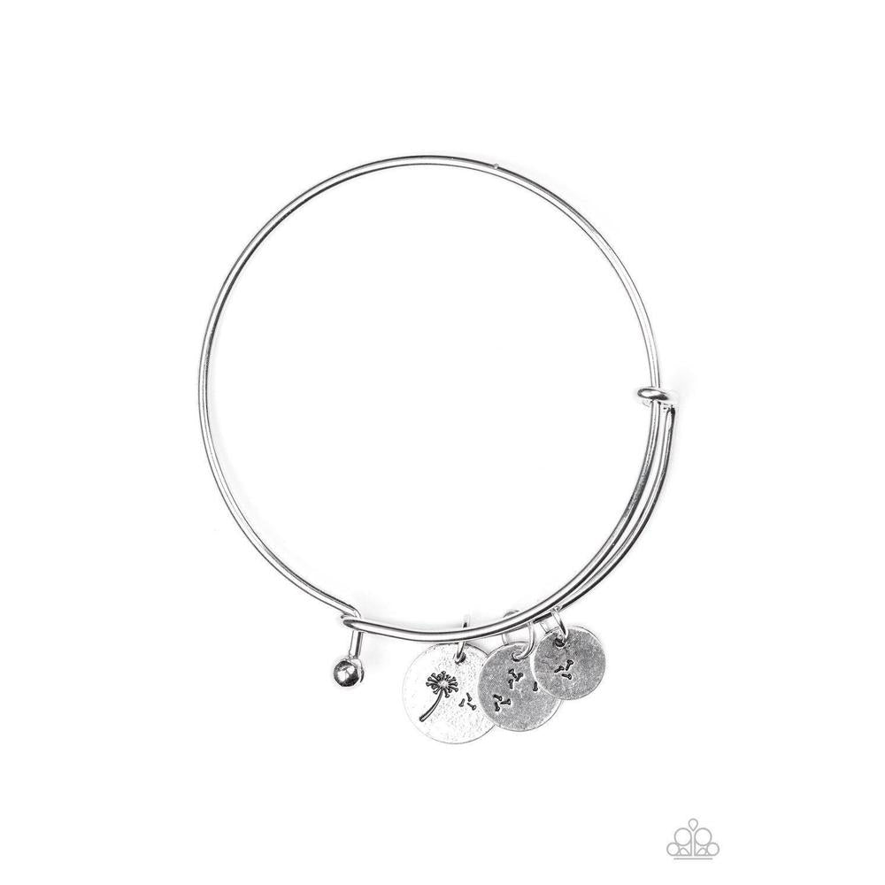 Dreamy Dandelions Silver Bracelet - Paparazzi - Dare2bdazzlin N Jewelry
