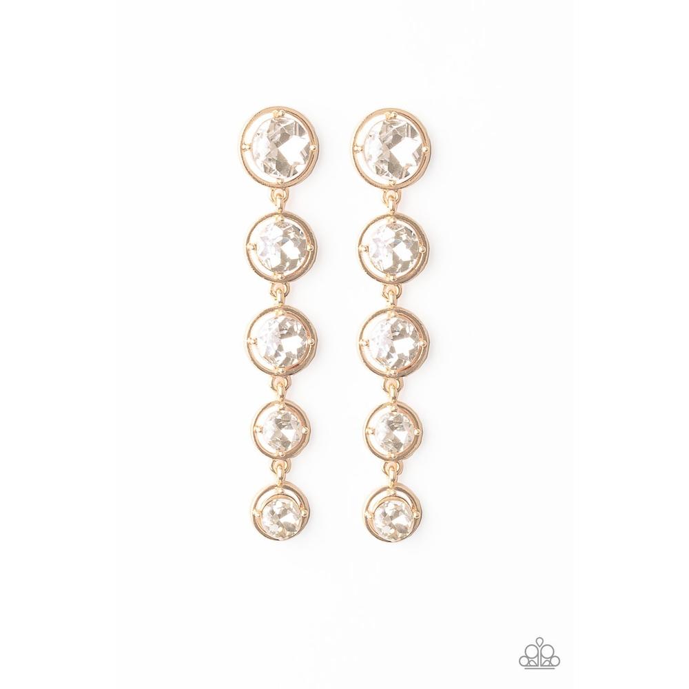 Drippin In Starlight - Gold Earrings - Paparazzi - Dare2bdazzlin N Jewelry