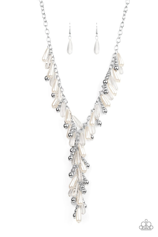 Dripping With DIVA-ttitude - White Necklace - Paparazzi - Dare2bdazzlin N Jewelry