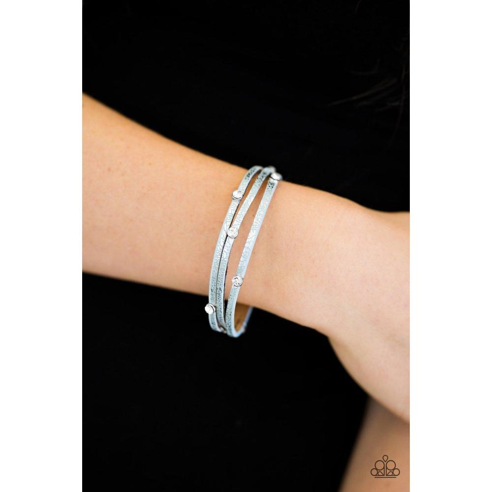 Drop A SHINE - Blue Bracelet - Paparazzi - Dare2bdazzlin N Jewelry