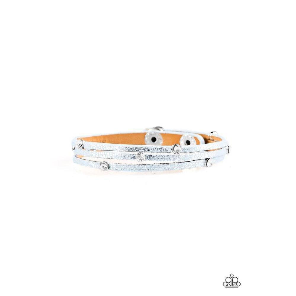 Drop A SHINE - Blue Bracelet - Paparazzi - Dare2bdazzlin N Jewelry