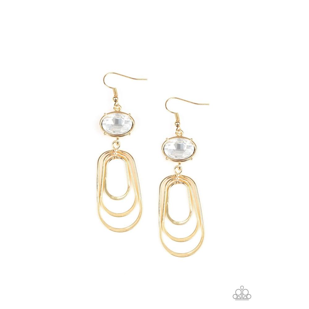Drop-Dead Glamorous - Gold Earrings - Paparazzi - Dare2bdazzlin N Jewelry