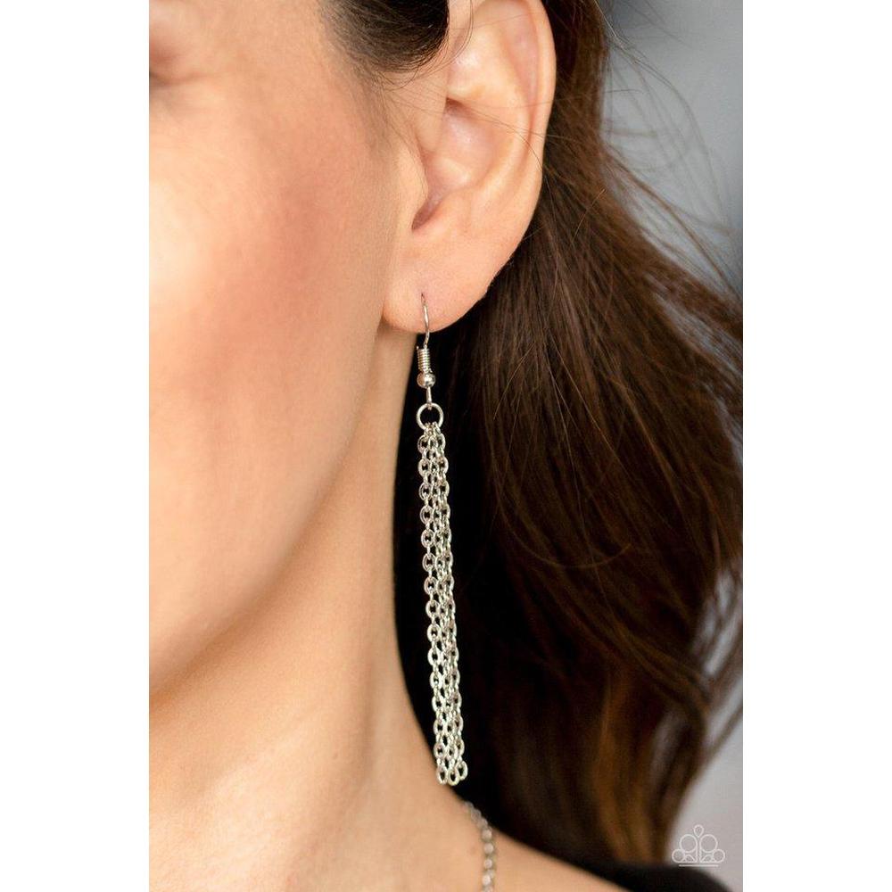 Egyptian Edge Silver Necklace - Paparazzi - Dare2bdazzlin N Jewelry