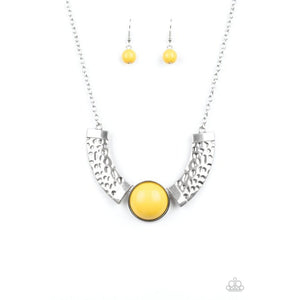 Egyptian Spell Yellow Necklace - Paparazzi - Dare2bdazzlin N Jewelry