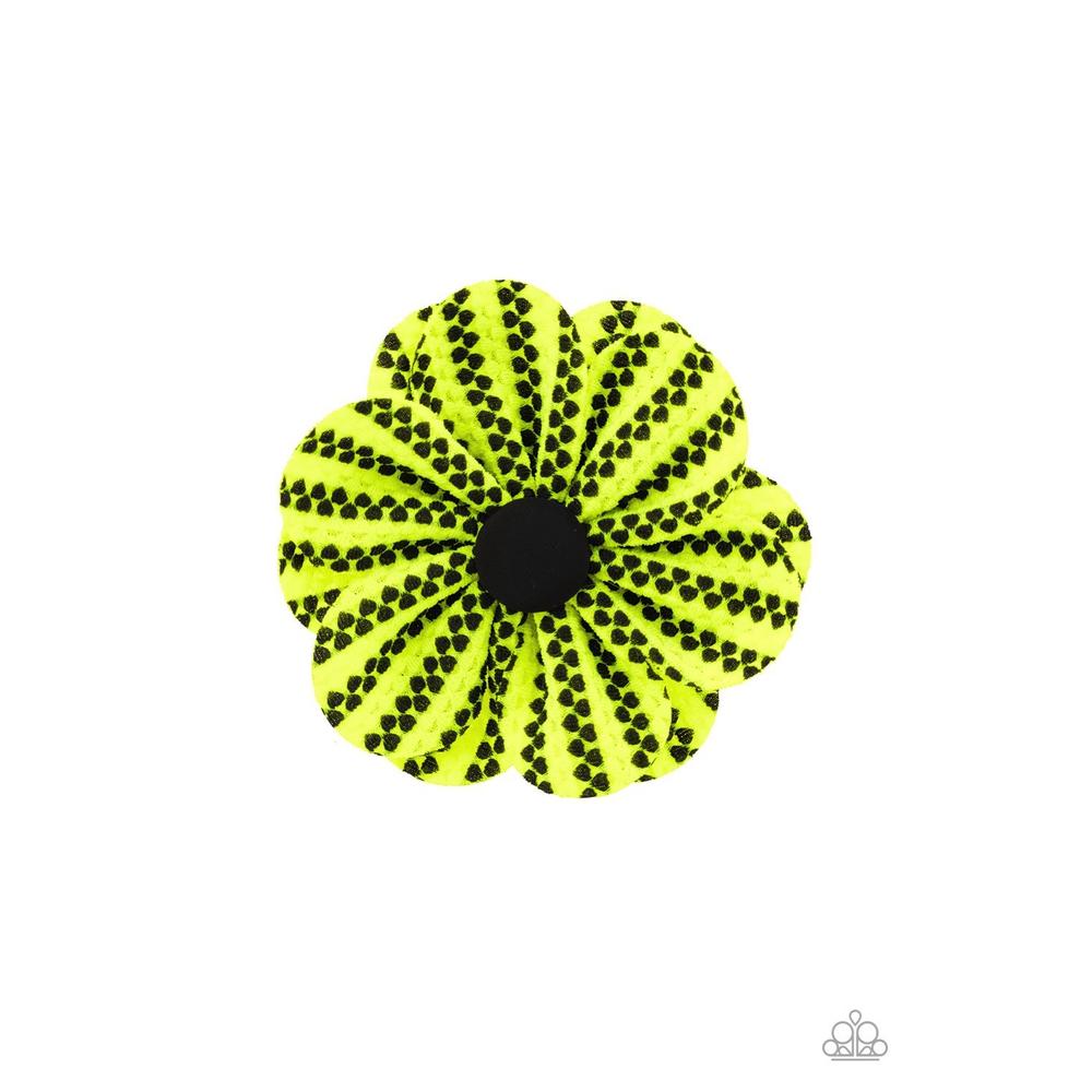 Electric Garden - Yellow Hair Clip - Paparazzi - Dare2bdazzlin N Jewelry