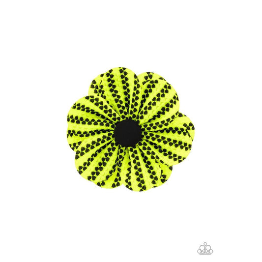 Electric Garden - Yellow Hair Clip - Paparazzi - Dare2bdazzlin N Jewelry