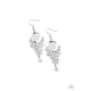 Elegantly Effervescent - White Earrings - Paparazzi - Dare2bdazzlin N Jewelry