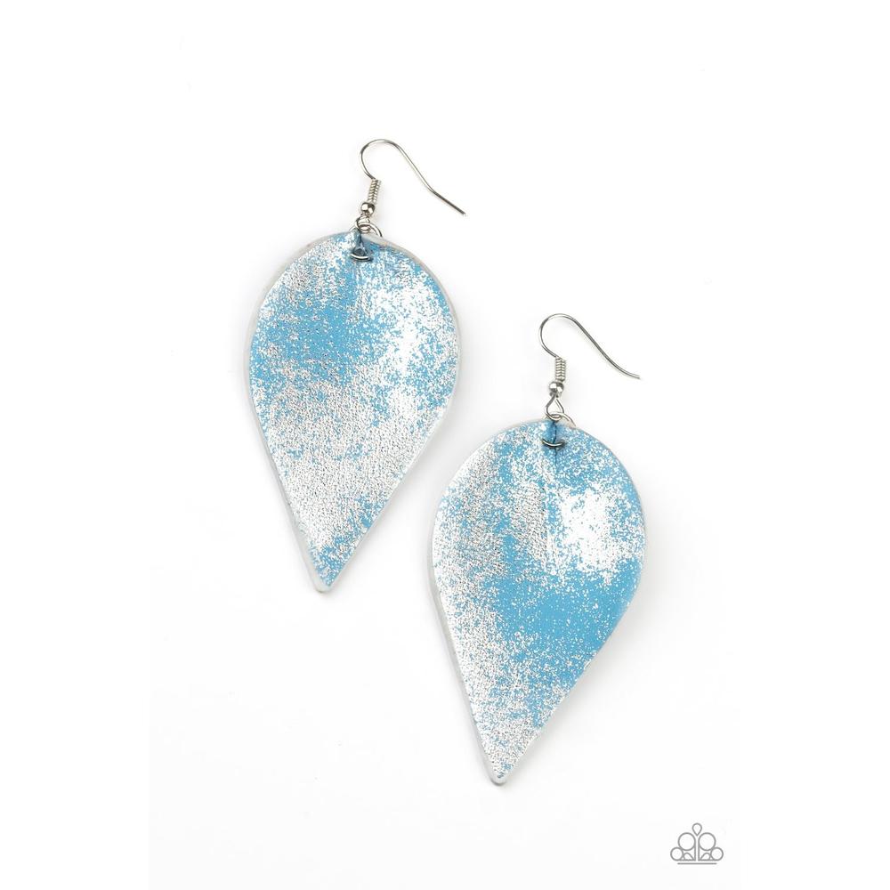 Enchanted Shimmer - Blue Earrings - Paparazzi - Dare2bdazzlin N Jewelry