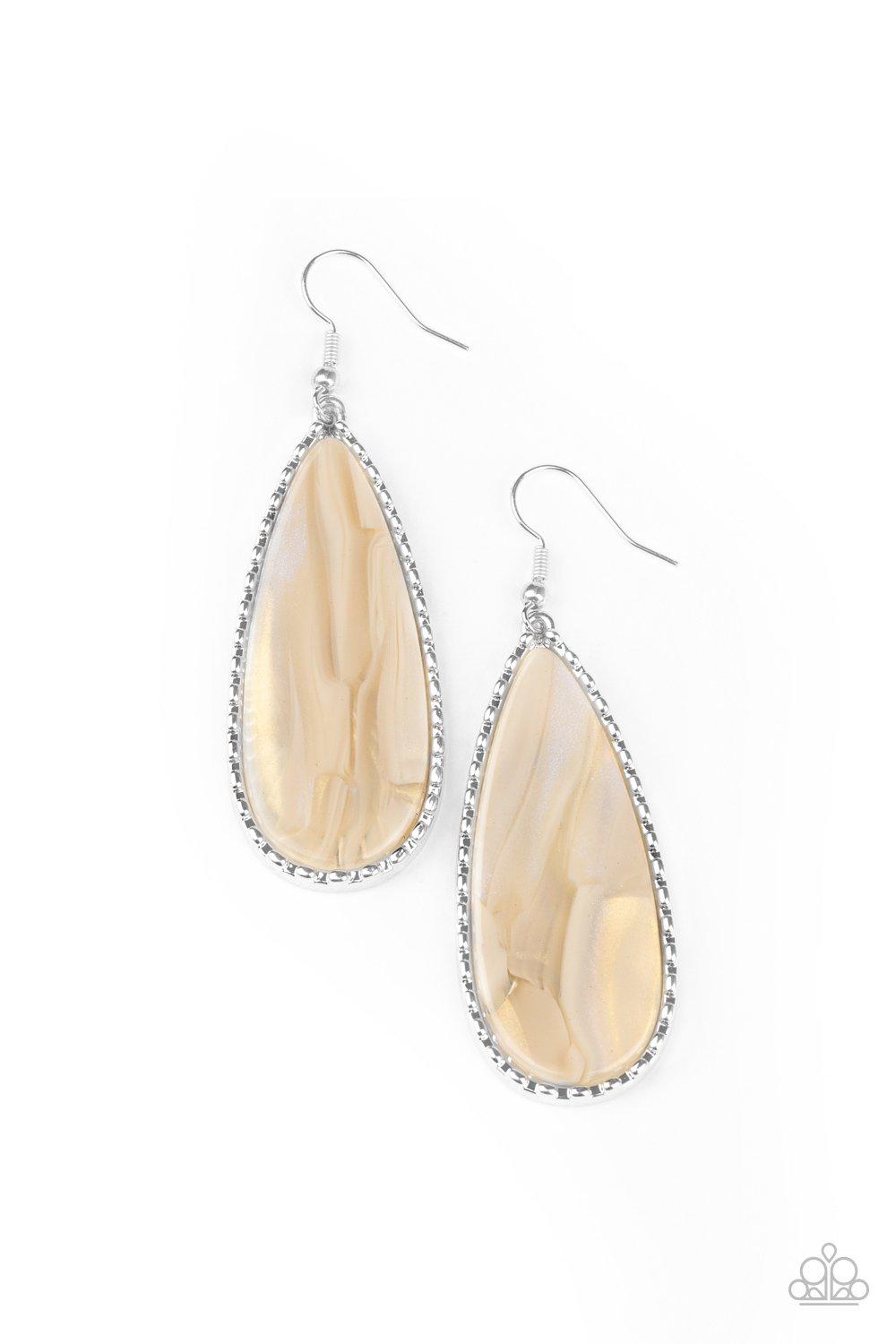 Ethereal Eloquence - White Earring - Paparazzi - Dare2bdazzlin N Jewelry