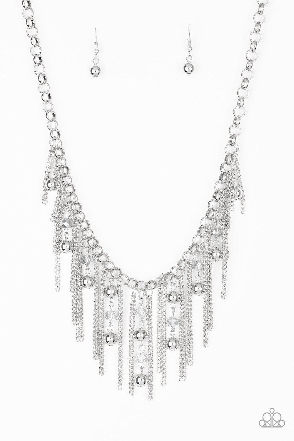 Ever Rebellious Silver Necklace - Paparazzi - Dare2bdazzlin N Jewelry